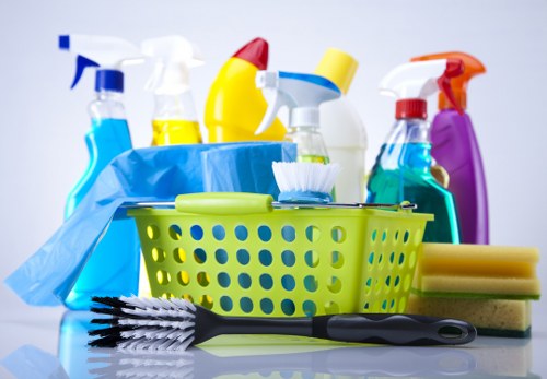 Cleaner preparing a Putney home for a regular domestic cleaning visit