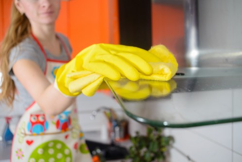 Detailed oven care and degreasing in a Putney home kitchen