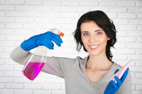 Upholstery cleaning treatment for a fabric sofa in a Putney home